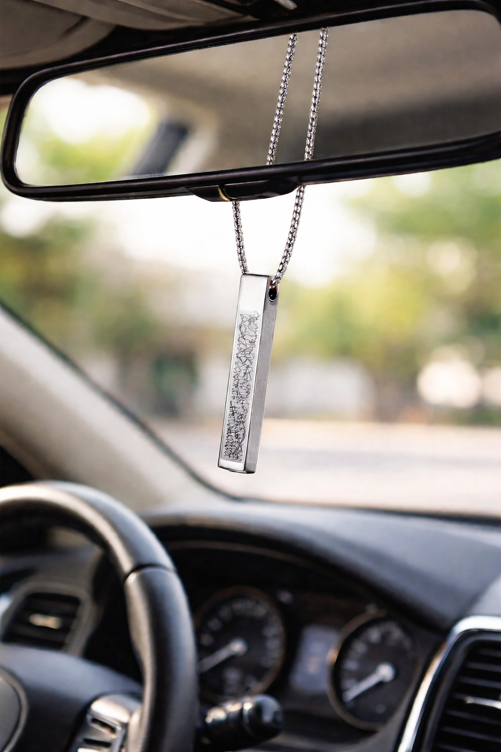 Islamic Ayat ul Kursi Bar Pendant Necklace